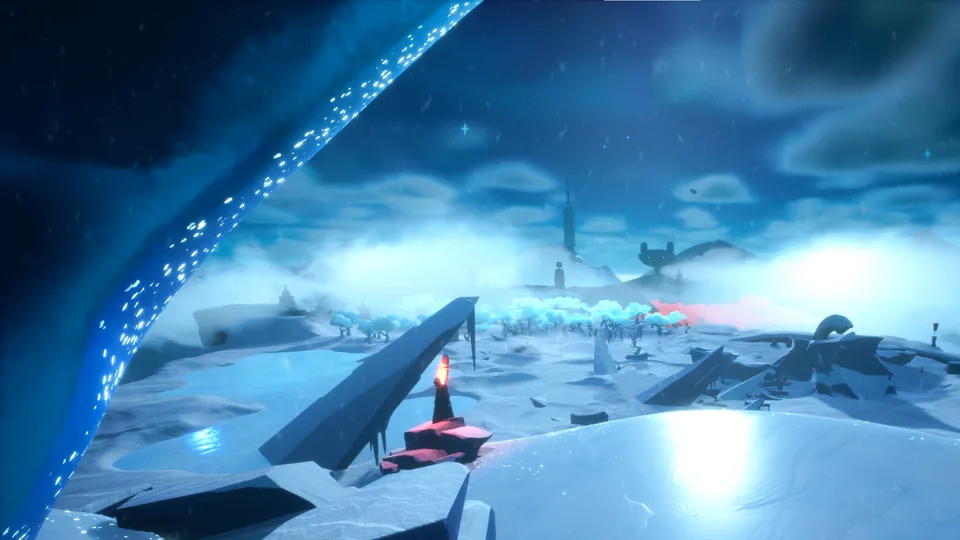 Big TimeのTime's Endに広がる氷雪地帯を描いた公式画像