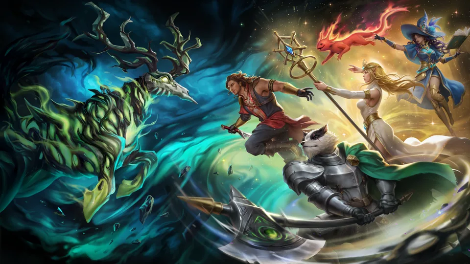 Guild of Guardians Act 1の戦いを描いた公式キービジュアル